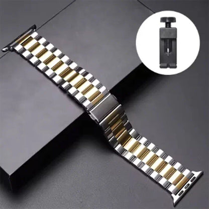 Stainless steel metal band bracelet for Apple Watch Ultra 2/Series 10, 9, 8, 7, 6, 5, and 4 (38/40/41/42/44/45/46/49mm) Band Color: mm Parallel Import