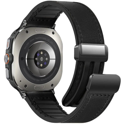 Magnetic Leather Silicone Bracelet for Samsung Galaxy Watch Ultra 47mm, Quick Fit Strap, Premium Band, Band Color: Galaxy Ultra 47mm, Band Width: Parallel Import