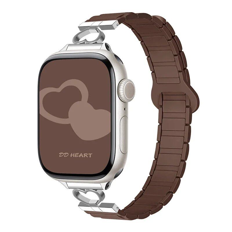 Magnetic Strap for Apple Watch, Silicone Bracelet, Compatible with 45mm, 44mm, 40mm, 42mm, 46mm, 41mm, 49mm, and 38mm Watches, iWatch Series 10/SE/9/8/7/Ultra 2, Band Color: mm, Parallel Import