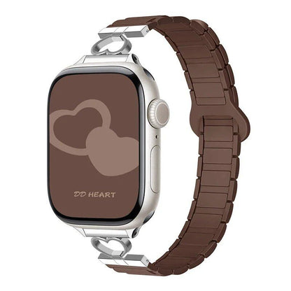 Magnetic Strap for Apple Watch, Silicone Bracelet, Compatible with 45mm, 44mm, 40mm, 42mm, 46mm, 41mm, 49mm, and 38mm Watches, iWatch Series 10/SE/9/8/7/Ultra 2, Band Color: mm, Parallel Import