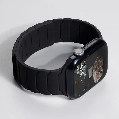 Magnetic Silicone Band for Apple Watch Ultra 2, 49mm, 45mm, 41mm, Series 9/8/7/6/SE/5/4, 38mm, 40mm, 42mm, 44mm, Band Color: mm, Parallel Import