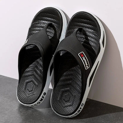 Fashionable Men's Summer Slippers, Beach Sandals, Non-Slip, Indoor/Outdoor Use, Bathroom, Couples, Leisure Sandals, Parallel Import