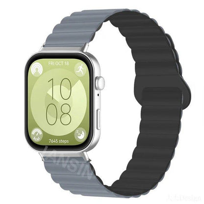 Magnetic Silicone Strap Wristband Replacement Band for Huawei Watch Fit 4 / 4Pro / 3. Band Color: ; Ships from: Parallel Import