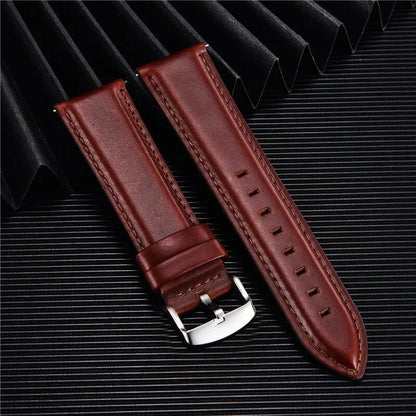 Quick Release Leather Watch Band, 18mm, 20mm, 22mm, Business Watch Strap, Black, Brown, Soft Bracelet, Watch Accessories, Band Color: mm, Parallel Import