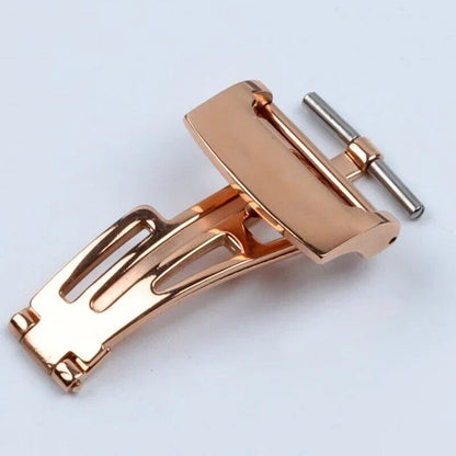 18mm Rubber/Leather Watch Band with Stainless Steel Folding Buckle (Butterfly Buckle) for GA2100/5400/15500/26331. Size: No Logo; Band Color: Black; Band Width: 18mm. Parallel Import.
