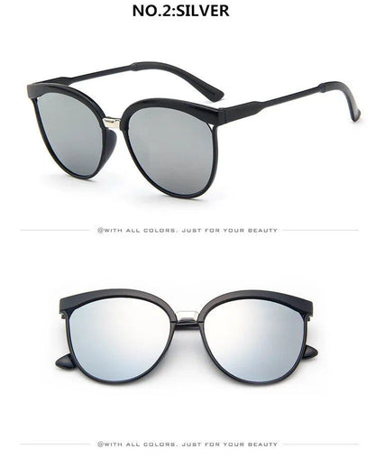 Designer Sunglasses for Women, High-Quality Plastic Sunglasses, Classic Retro Cat Eye Design, Outdoor Eyewear, Frame Color: As Shown; Lens Color: C, Parallel Import