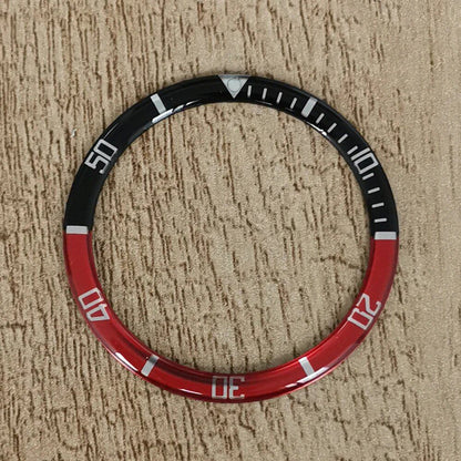 38mm Round Edge Curved Watch Bezel with Aluminum Ring, Modification Watch Accessory, Bezel Insert (Parallel Import)