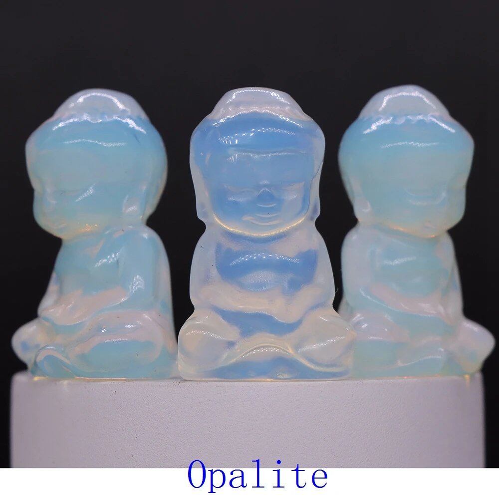 1.2-inch Mini Buddha Statue, Natural Stone Carving, Healing Crystal, Power Stone, Spiritual Craft, Good Luck, Furniture, Interior Accessories, Home Decor, Bulk Sale, Wholesale Size: 1 Piece; Parallel Import