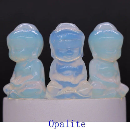 1.2-inch Mini Buddha Statue, Natural Stone Carving, Healing Crystal, Power Stone, Spiritual Craft, Good Luck, Furniture, Interior Accessories, Home Decor, Bulk Sale, Wholesale Size: 1 Piece; Parallel Import