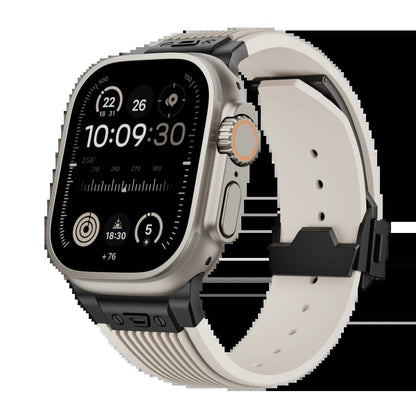 Silicone Sport Strap for Apple Watch Ultra 2/1 (49mm), Series 9/8/7 (45mm/44mm) - Rubber Band Bracelet for iWatch 6/5/4/3 and SE (44mm/42mm). Band Color: mm; Ships from: Parallel Import