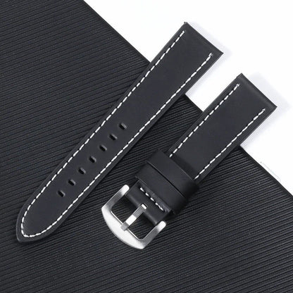 Leather watch band, sports vintage style, compatible with Omega and Seiko, 18mm, 20mm, 22mm, and 24mm, for men and women, smartwatch bracelet, sizes: Parallel import