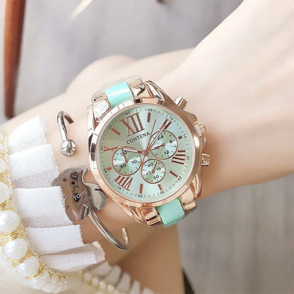 Luxury top brand women's watch, simple stainless steel, stylish, elegant quartz watch for women, parallel import