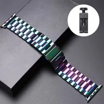Stainless steel metal band bracelet for Apple Watch Ultra 2/Series 10, 9, 8, 7, 6, 5, and 4 (38/40/41/42/44/45/46/49mm) Band Color: mm Parallel Import