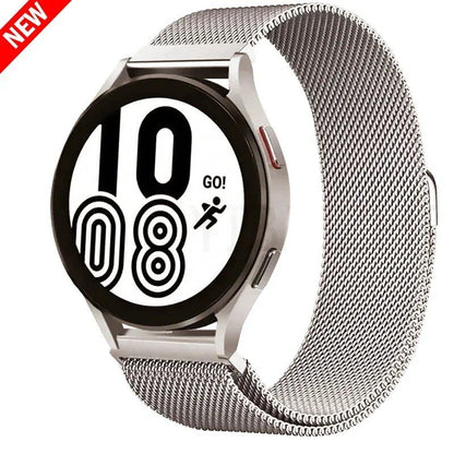 Compatible with Samsung Galaxy Watch 5/6/4/Classic, 22mm/20mm Metal Milanese Loop Magnetic Star-Like Bracelet, Hubai GT4/3/2e Strap, Size 2, Parallel Import