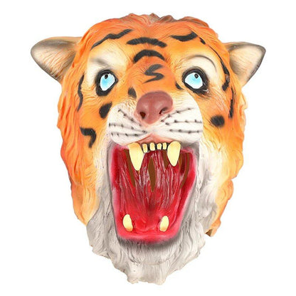 Chinese Zodiac Animal Head Masks - Chicken, Horse, Dog, Pig, Tiger, and Rabbit - Latex Costumes for Halloween Props, Color: 40387 - Parallel Import