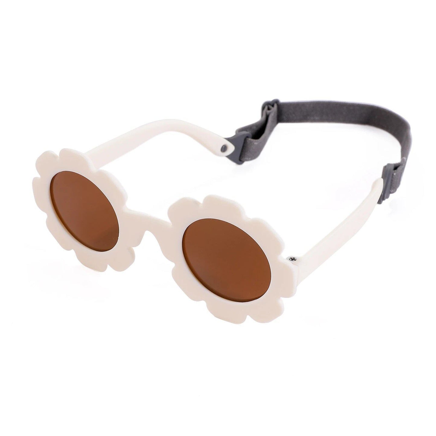 Baby Polarized Sunglasses for Newborns and Infants (0-24 Months) with a Round Sunflower Design and Flexible Adjustable Straps. Frame Color: 0-24 Months; Lens Color: Parallel Import.