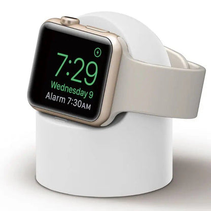 Charging stand for Apple Watch Series Ultra/8/SE2/7/6/SE/4/3 (49mm/45mm/44mm/42mm/41mm/40mm/38mm), durable silicone, Nightstand mode, band color: Parallel import