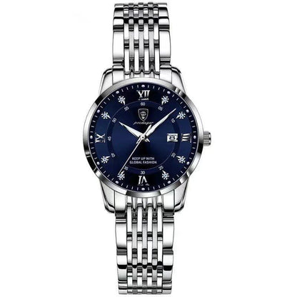 POEDAGAR Ultra-Thin Women's Watch, Rose Gold, Luxury Brand, Steel Strap, Small Dial, Waterproof, Luminous, Parallel Import