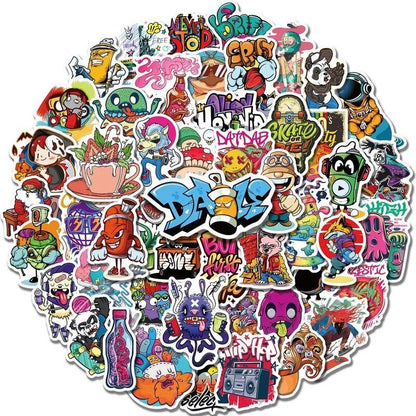10/25/50 Sheets of Street Graffiti Art Stickers - for Skateboards, Skates, Cars, Motorcycles, Luggage, Water Bottles, Notebooks, Laptops, Cell Phones, and PCs (Colors: ) Parallel Import
