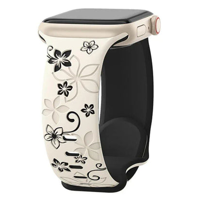 Engravable Silicone Band for Apple Watch, Compatible with 40mm, 44mm, 41mm, 49mm, 45mm, 38mm, and 42mm iWatch Series 9/7/SE/6/5/4/8/Ultra, Band Color: 0mm, Parallel Import