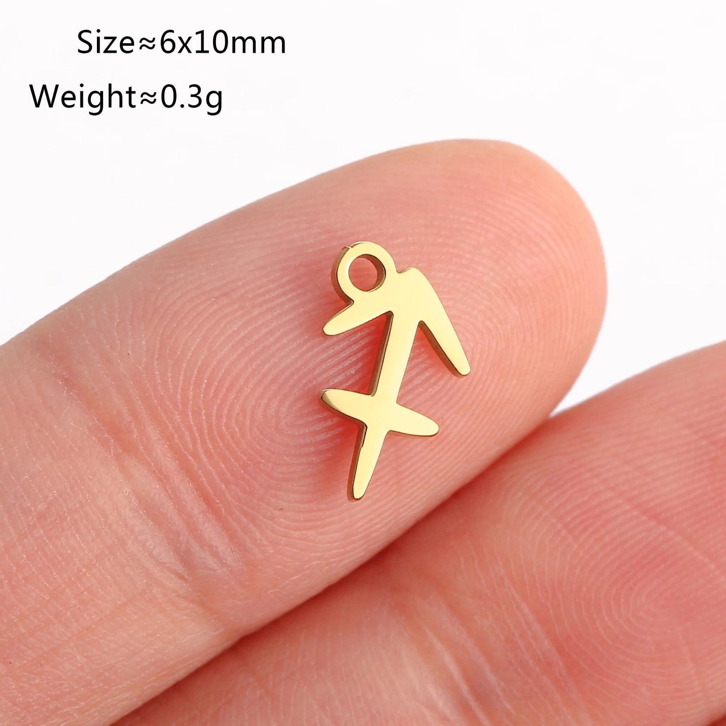 Set of 5 Lucky Birth 12 Zodiac Star Sign Charms, Metal Constellation Pendants for Jewelry Making, Bracelets, Earrings, and Necklaces, Parallel Import