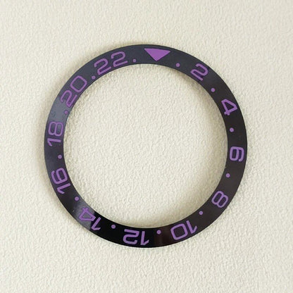 38mm High-Quality Ceramic Bezel with Popular GMT Two-Tone Insert Ring, Inner Diameter 30.5mm, Compatible with 40mm Men's Watches, Color: 0, Parallel Import