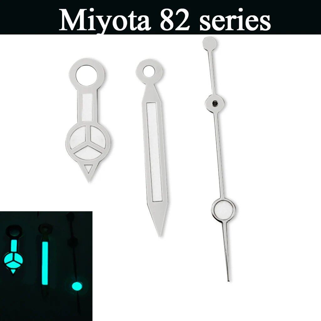 "Watch Hands, Silver, Green, Blue, Luminous Hands for NH35, NH36, ETA2824, 2836, Miyota8205, 8215, 821A, Meiju DG2813, 3804" Color: Parallel Import