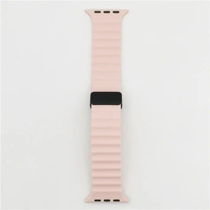 Magnetic Buckle Strap for Apple Watch - Compatible with Ultra 2/SE/Series 3-9, 49mm/45mm/44mm/40mm/41mm/38mm/42mm Silicone Bracelet, Band Color: mm, Parallel Import