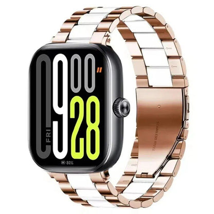 Metal Strap for Redmi Watch 5/4 - Compatible with Xiaomi Band 9 Pro / Mi Band 8 Pro, Comfortable and Breathable Replacement Wristband, Bracelet, Band Color: Black, Band Width: Parallel Import