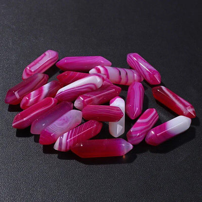卸売 天然石 クリスタルビーズ 8x32mm カラフル 瞑想ペンダント クォーツ ミネラルクラフト DIYアクセサリー ホームデコ  並行輸入品