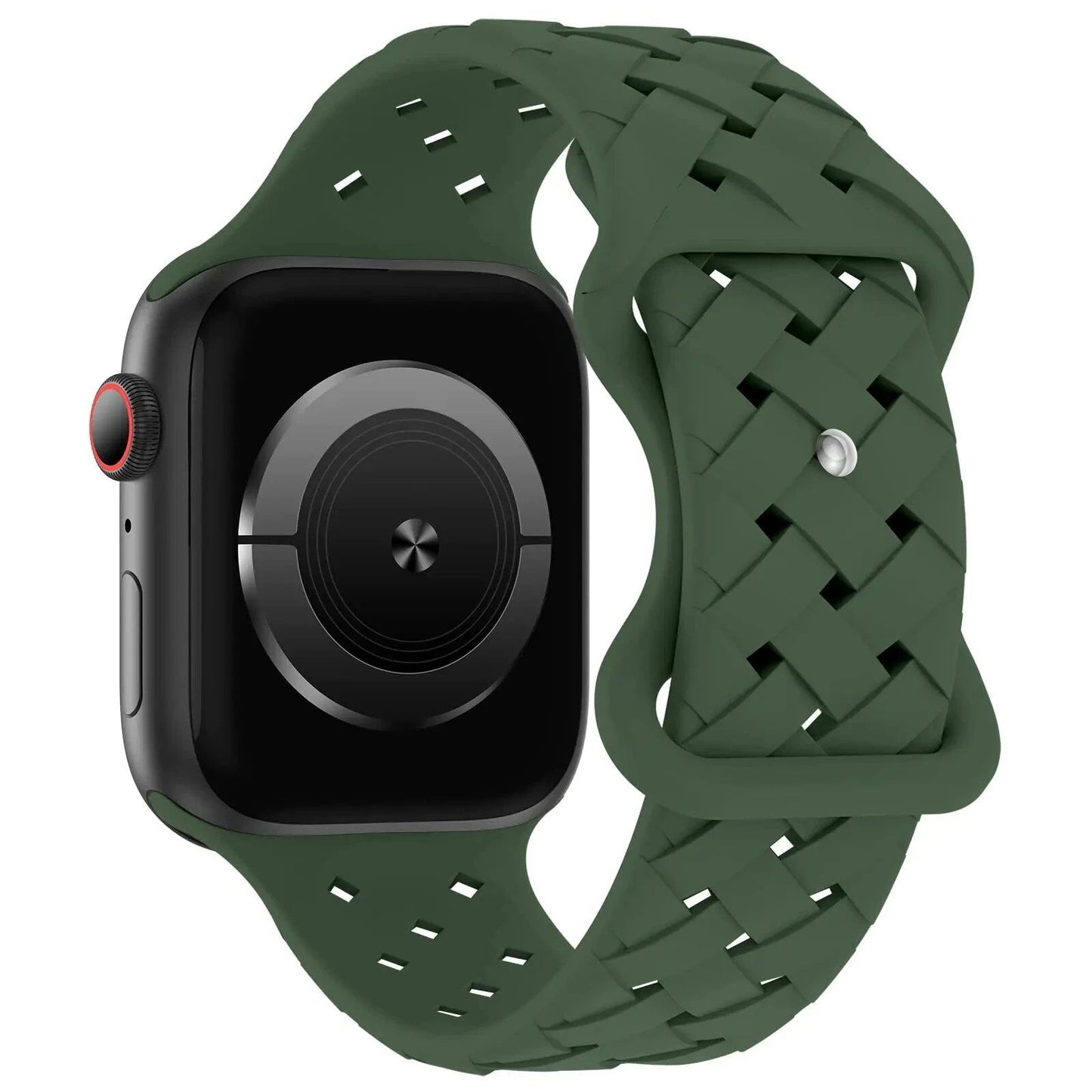 Apple Watch用シリコーンスポーツストラップ - Ultra 2/SE/Series 9/8/7/6/5対応 49mm・46mm・44mm・42mm・41mm・40mm 通気性バンド ;発送元: 並行輸入品
